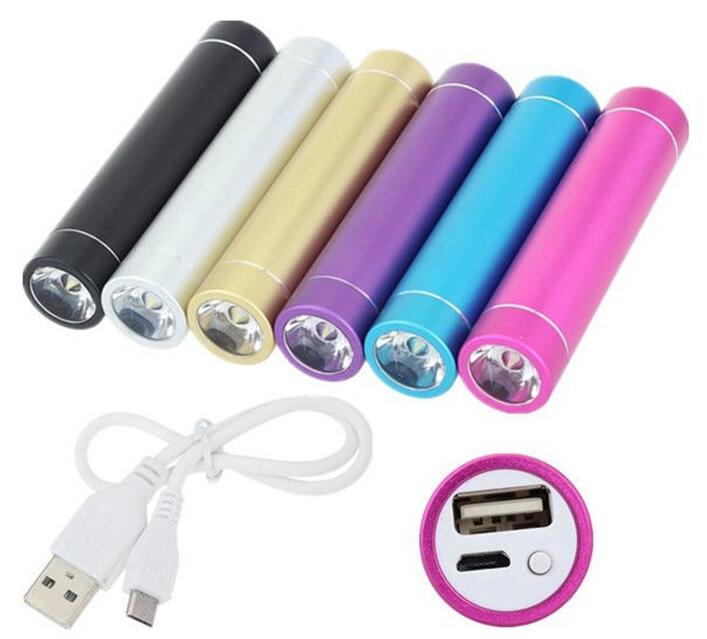 2600mah rohs flashlight portable power bank for most smartphone