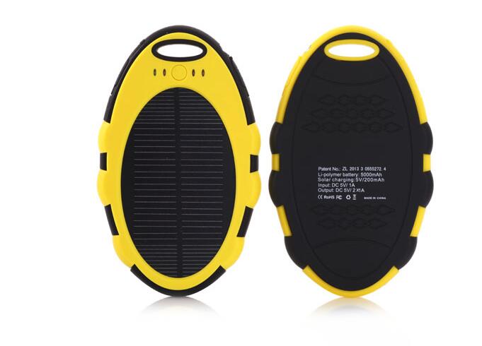 Universal Round Mini 4000mah Solar Power Bank for Phones