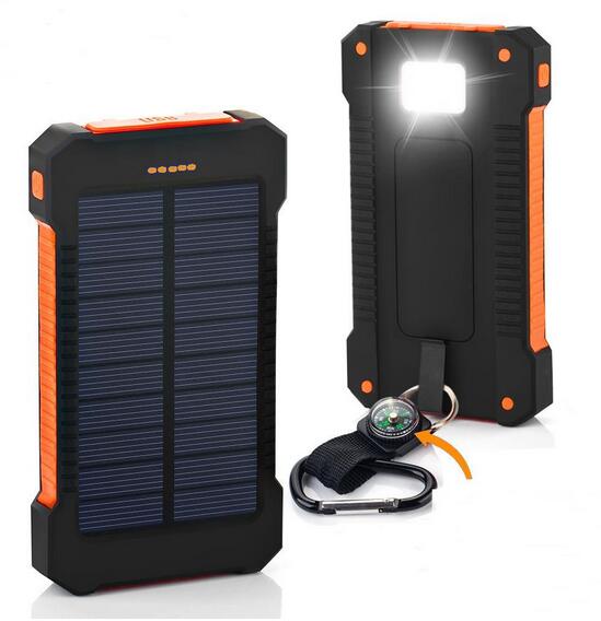 Hot selling solar powered power bank charger portable mobile solar energy charger 8000mAh
