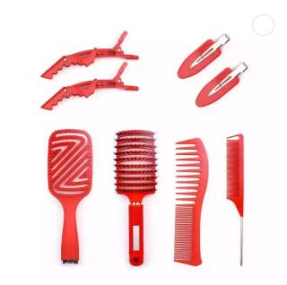 Custom Women Hair Beauty Round Brush Vent Curved Hair Brush with Hair Clips Set